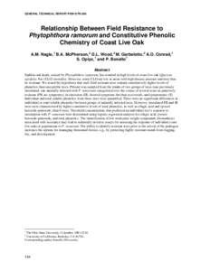 Phytophthora / Ellagitannins / Phenolic content in wine / Acids in wine / Ellagic acid / Biology / Tree diseases / Chemistry / Sudden oak death