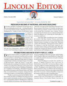 The Papers of Abraham Lincoln / Harold Holzer / Abraham Lincoln Association / Abraham Lincoln Presidential Library and Museum / Lincoln / Abraham Lincoln Bicentennial Commission / Douglas L. Wilson / Abraham Lincoln / Illinois / History of the United States