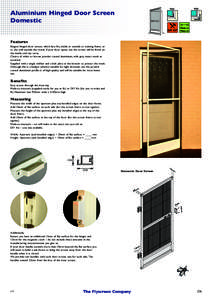 Aluminium Hinged Door Screen Domestic Face  Reveal