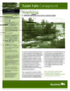 Tulabi Falls Campground Nopiming Provincial Park Campground Tips
