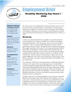 Educational psychology / MENTOR / Disability / Mentorship / Americans with Disabilities Act / Independent living / American Association of People with Disabilities / Education / Alternative education / Disability rights