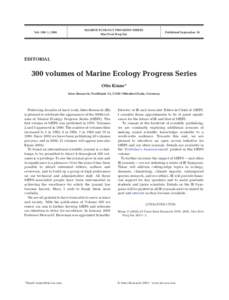 Vol. 300: 1, 2005  MARINE ECOLOGY PROGRESS SERIES Mar Ecol Prog Ser  Published September 16