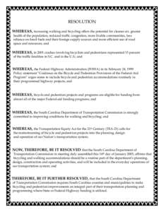 Federal Highway Administration / Transportation planning / Urban studies and planning / Sustainable transport / Complete streets / North Carolina Department of Transportation / Transport / South Carolina Department of Transportation / Transportation in South Carolina