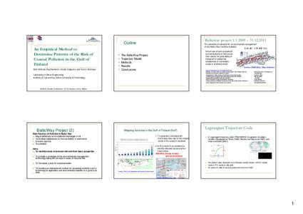 Microsoft PowerPoint - An Empirical Method to Determine Patterns of the Risk of Coastal Pollution in the Gulf of Finland