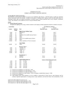 Duke Energy Carolinas, LLC Electricity No. 4 North Carolina Thirty-Eighth Revised Leaf No. 34 Superseding North Carolina Thirty-Seventh Revised Leaf No. 34  SCHEDULE PL (NC)