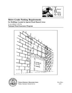 Below-Grade Parking Requirements for Buildings Located in Special Flood Hazard Areas in accordance with the National Flood Insurance Program