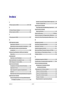 Index Special Licensing System Before ApprovalTransfer of Approvals ..................................... 49