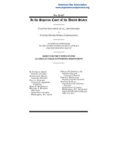 No[removed]In the Supreme Court of the United States CLIFTON SANDIFER, ET AL., PETITIONERS v. UNITED STATES STEEL CORPORATION