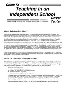 State school / School / Teacher / Special education / Private school / New York Interschool / Teach For America / Education / National Association of Independent Schools / Independent school