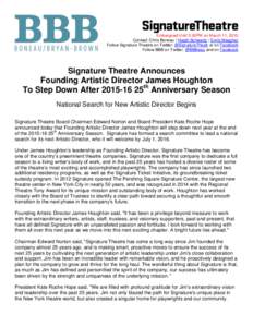 Signature Theatre / Entertainment / Signature Theatre Company / Theatre / League of Resident Theatres / Artistic director