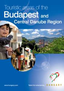Touristic areas of the  Budapest and Central Danube Region