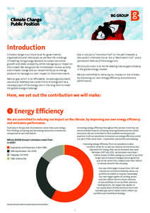 Climate Change Public Position Introduction Climate change is a critical issue for governments, organisations and individuals, as we face the challenge