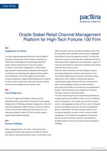 Case Study[removed]Oracle Siebel Retail Channel Management Platform for High-Tech Fortune 100 Firm - Motorola.do