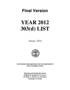 Final Version  YEAR[removed]d) LIST January, 2014