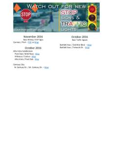 NovemberOctober 2016 New All-Way STOP Signs