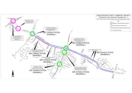 LEICESTER NORTH WEST TRANSPORT PROJECT Consultation Letter Scheme Proposals Plan (V5.1) A4 Note : Toucans are signal controlled crossings for shared use by pedestrians and cyclists.