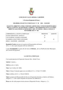 COMUNE DI VALGUARNERA CAROPEPE ( Provincia Regionale di Enna ) DELIBERA DI GIUNTA COMUNALE N° 28 DEL[removed]