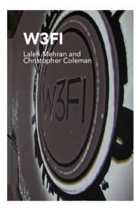 W3FI  Laleh Mehran and Christopher Coleman  art + research