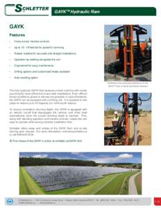 GAYKTM Hydraulic Ram  GAYK Features •