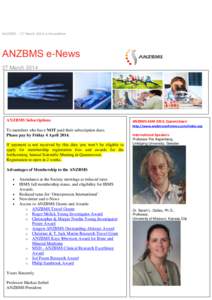 ANZBMS – 27 March 2014 e-Newsletter  ANZBMS e-News 27 March[removed]ASBMR Young Investigator Award