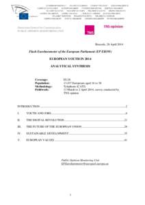 Directorate-General for Communication PUBLIC OPINION MONITORING UNIT Brussels, 28 April[removed]Flash Eurobarometer of the European Parliament (EP EB395)