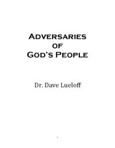 Adversaries of God’s People
