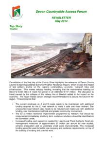 Devon Countryside Access Forum NEWSLETTER May 2014 Top Story Weather