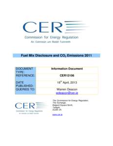 Fuel Mix Disclosure and CO2 Emissions[removed]DOCUMENT TYPE: REFERENCE: