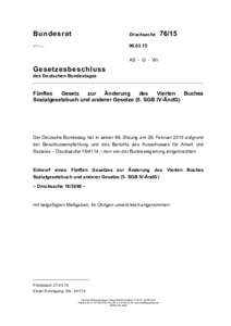 Bundesrat  Drucksache BRFuss