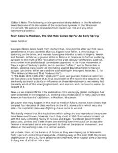 (Editor’s Note: The following article generated sharp debate in the IN editorial board because of its discussion of the race/class dynamic in the Wisconsin movement. We welcome responses from readers on this and any ot