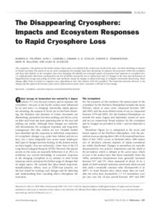 The Disappearing Cryosphere: Impacts and Ecosystem Responses to Rapid Cryosphere Loss
