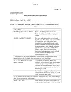 25 of 26 EXHIBIT 5 Additions underscored Deletions [bracketed] NYSE Arca Options Fees and Charges Effective Date: [April 3] Ɣ , 2015