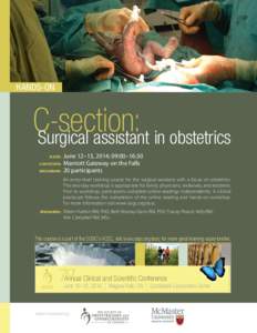 hands�on  C-secti o n: Surgical assistant in obstetrics