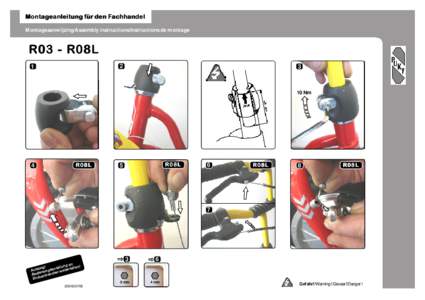 Montageanleitung für den Fachhandel Montageaanwijzing/Assembly instructions/Instructions de montage R03 - R 08L 08 2