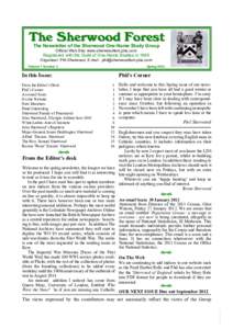 The Newsletter of the Sherwood One-Name Study Group Official Web Site: www.sherwoodfam.plus.com Registered with the Guild of One-Name Studies in 1995 Organiser: Phil Sherwood, E-mail :  Volume 7 