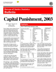 U.S. Department of Justice Office of Justice Programs Bureau of Justice Statistics  Bulletin