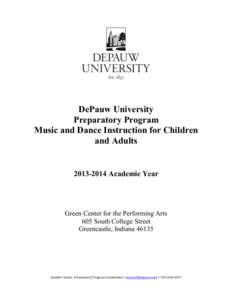 DePauw University / North Central Association of Colleges and Schools / Lesson / Music lesson / Academia / Education / Teaching / Indiana