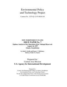 Environmental Policy and Technology Project Contract No. CCN-Q[removed]