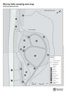 Murray Falls camping area map, Girramay National Park
