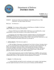 DoD Instruction[removed], January 23, 2014