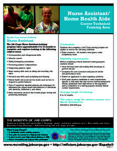 Nurse Assistant/Home Health Aide Career Technical Training Area