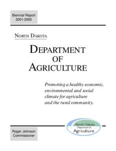 Biennial Report[removed]NORTH DAKOTA  DEPARTMENT