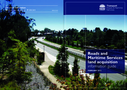 Roads and Maritime Services land acquisition information guide, February 2012