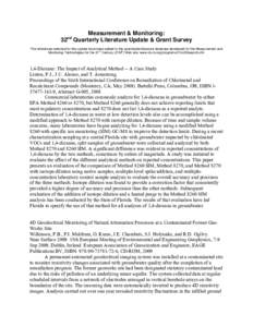 Soil contamination / Aquifers / Ecological restoration / Organochlorides / Environmental science / In situ chemical oxidation / Groundwater remediation / Dense non-aqueous phase liquid / Bioremediation / Environment / Earth / Pollution