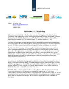 Microsoft Word - ThinkBike 2015 Press Release