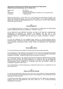 Satzung über die Erhebung von Gebühren für Sondernutzungen an öffentlichen Straßen im Gebiet der Stadt Apolda (Sondernutzungsg