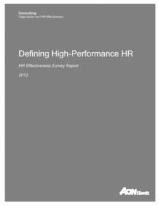 Microsoft Word - Defining High Performance HR Survey Report FINAL.doc