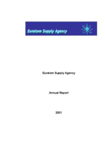 Euratom Supply Agency  Annual Report 2001