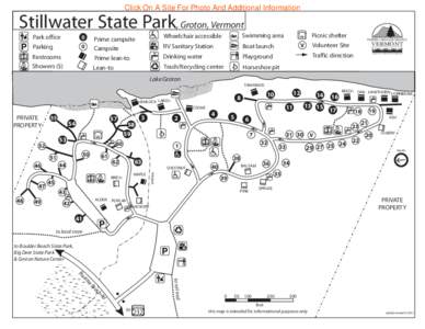 Click On A Site For Photo And Additional Information  Stillwater State Park, Groton, Vermont Park office  0