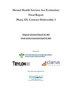 PHASE III - DELIVERABLE 3 - FINAL REPORT